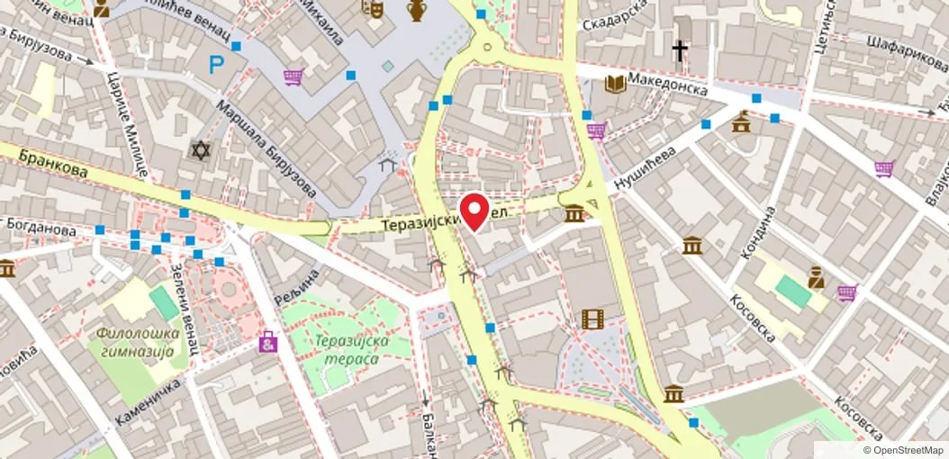 Mapa: Terazije 13, Beograd
